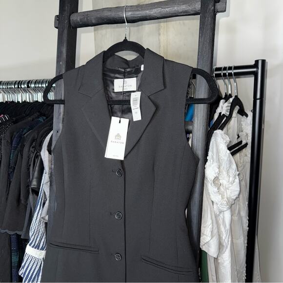 Babaton Aritzia Mastermind Black Sleeveless Blazer Dress - Picture 8 of 14